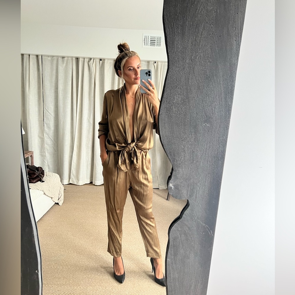 Chic olive jumpsuit- NWT